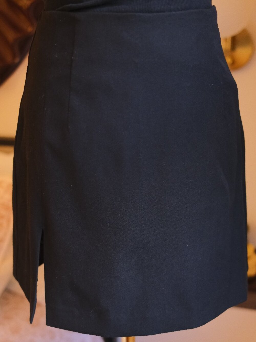Djerf Avenue Black Mini Skirt XS Tailored High Waist Minimal Chic